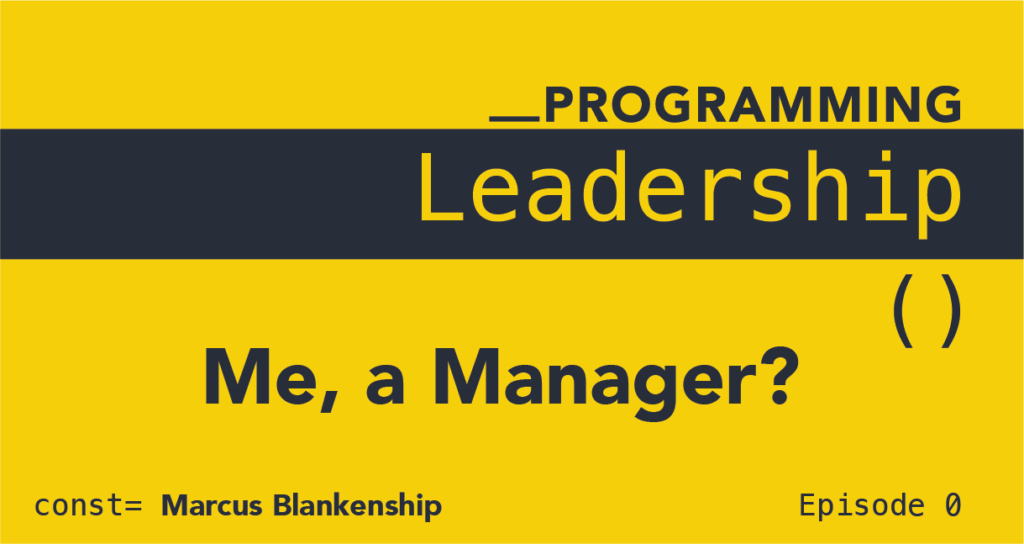 Programming Leadership: Me, a Manager?